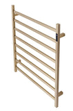 2023 Brushed Brass Gold stainless steel Heated Towel Rail rack Square AU 1000*850mm Timer