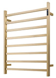 2023 Brushed Brass Gold stainless steel Heated Towel Rail rack Square AU 1000*850mm Timer