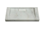 2023 Hand Crafted Marble Nature stone wash basin Carrara White Matt Grey Gloss Black wall hung