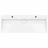 1200*460 mm Double Wall hung basin counter basin stone cast bathroom wash basin White