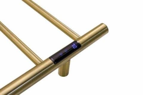 2023 Brushed Brass Gold stainless steel Heated Towel Rail rack Square AU 510*850mm Timer