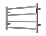 2023 Brushed Gunmetal stainless steel Heated Towel Rail rack Square AU 510*850mm Timer