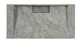 2023 Hand Crafted Marble Nature stone wash basin Herm??s matt grey wall hung 470*320*60 mm