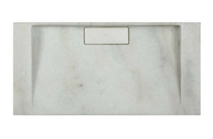 2021 Hand Crafted Marble Nature stone wash basin Carrara White wall hung 600*300*60 mm