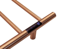 2023 Brushed Rose Gold Copper stainless steel Heated Towel Rail rack Round AU 650*450mm Timer