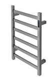 2023 Brushed Gunmetal stainless steel Heated Towel Rail rack Square AU 650*450mm Timer