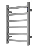 2023 Brushed Gunmetal stainless steel Heated Towel Rail rack Square AU 650*450mm Timer