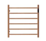 2023 Brushed Rose Gold Copper stainless steel Heated Towel Rail rack Round AU 650*620mm Timer