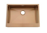 2021 New Burnished rose gold Copper stainless steel 304 Single bowl Butler Apron Farmhouse kitchen sink