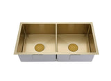 2022 Burnished brushed Brass gold Copper stainless steel 304 double bowl kitchen sink