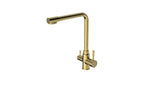 2023 Brushed Gold 3 Way Pure drinking filter Kitchen tap stainless steel PVD plated