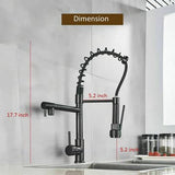 2023 Matte Black Pull out Kitchen tap DR Brass Dual outlets