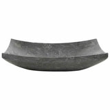 2021 Hand Crafted Marble Nature stone wash basin 500*350 mm Grey Stone on top basin