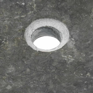 2021 Hand Crafted Marble Nature stone wash basin 500*350 mm Grey Stone on top basin