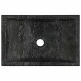 2021 Hand Crafted Marble Nature stone wash basin Black wall hung 500*350*120 mm