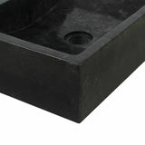 2021 Hand Crafted Marble Nature stone wash basin Black wall hung 500*350*120 mm