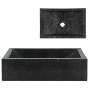 2021 Hand Crafted Marble Nature stone wash basin Black wall hung 500*350*120 mm