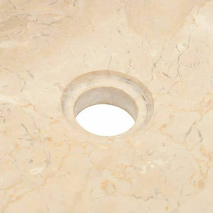 2021 Hand Crafted Marble Nature stone wash basin Cream wall hung 500*350*120 mm