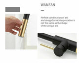 2023 Brushed Gold Spout Matte Black pull out with spray function kitchen mixer tap faucet NO sensor