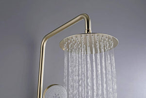 2023 Brushed Brass Gold Stainless Steel 304 made shower set with diverter 200 mm head sprayer hand held head