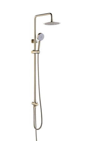 2023 Brushed Brass Gold Solid Stainless Steel 304 made shower set w diverter 200 mm head sprayer hand held head