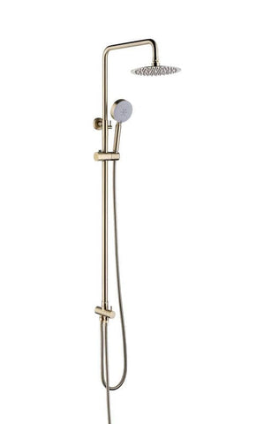 2023 Brushed Brass Gold Solid Stainless Steel 304 made shower set w diverter 200 mm head sprayer hand held head