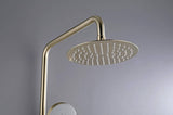 2023 Brushed Brass Gold Solid Stainless Steel 304 made shower set w diverter 200 mm head sprayer hand held head