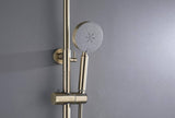 2023 Brushed Brass Gold Solid Stainless Steel 304 made shower set w diverter 200 mm head sprayer hand held head