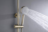 2023 Brushed Brass Gold Solid Stainless Steel 304 made shower set w diverter 200 mm head sprayer hand held head