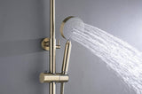 2023 Brushed Brass Gold Solid Stainless Steel 304 made shower set w diverter 200 mm head sprayer hand held head