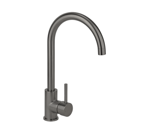 2023 Brushed Gunmetal Goose neck Swivel Kitchen tap stainless steel PVD plated