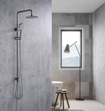 2023 Brushed Gunmetal Solid Stainless Steel 304 made shower set w diverter 200 mm head sprayer hand held head