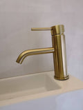 2020 New slim round style basin mount tap low faucet matte black tap mixer spout