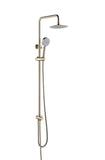 2023 Brushed Nickel Solid Stainless Steel 304 made shower set w diverter 200 mm head sprayer hand held head Suit Outdoor