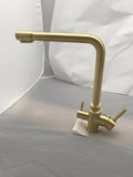 2023 Brushed Rose Gold Copper 3 Way Pure drinking filter Kitchen tap stainless steel PVD plated