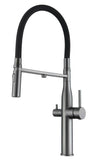 2023 Kitchen Mixer Matte Black Pull Out Spray 3 way filter Faucet solid stainless steel 304 Tap