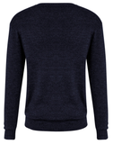 Mens Advatex Varesa Wool Pullover Jumper Cardigan - Navy - L