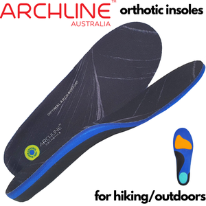 Archline Active Orthotics Full Length Arch Support Relief Insoles - For Hiking & Outdoors - L (EU 43-44)