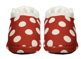 ARCHLINE Orthotic Slippers CLOSED Back Scuffs Moccasins Pain Relief - Red Polka Dots - EUR 38 (Womens US 7)
