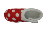 ARCHLINE Orthotic Slippers CLOSED Back Scuffs Moccasins Pain Relief - Red Polka Dots - EUR 40 (Womens 9 US)