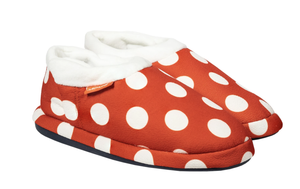 ARCHLINE Orthotic Slippers CLOSED Back Scuffs Moccasins Pain Relief - Red Polka Dots - EUR 43 (Womens 12 US)