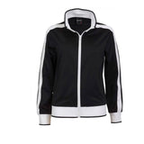 Identitee Ladies Track Top Jacket Tracksuit Warm Winter Full Zip Varsity Jumper - Navy/White - XL (18-20)