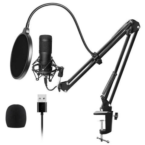 Hridz JX-800 Professional USB Microphone Kit 192kHz/24-Bit Condenser Mic