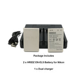 HRIDZ EN-EL5 Battery and Charger set- Charger and Battery for Nikon Coolpix