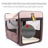 Pet Carrier Bag Soft Dog Crate Cage Kennel Tent House Foldable Portable Car Bed Grey 70*52*54CM