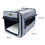 Pet Carrier Bag Soft Dog Crate Cage Kennel Tent House Foldable Portable Car Bed Grey 46x38x41CM