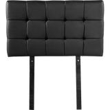 PU Leather Single Bed Deluxe Headboard Bedhead - Black