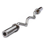 Chrome Olympic Curl Bar Barbell Heavy Duty EZ with Spring Collars