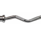 Chrome Olympic Curl Bar Barbell Heavy Duty EZ with Spring Collars