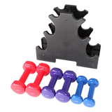 6-Piece Dumbbell Set with Rack